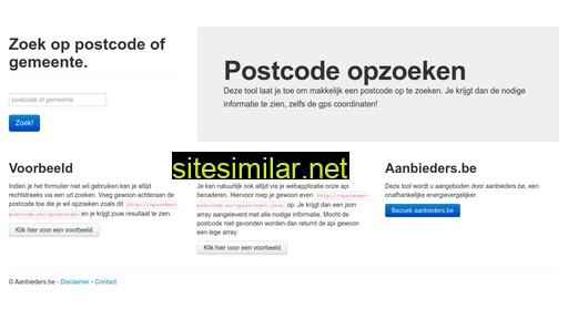 Opzoeken-postcode similar sites