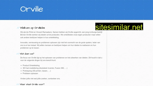 orville.be alternative sites