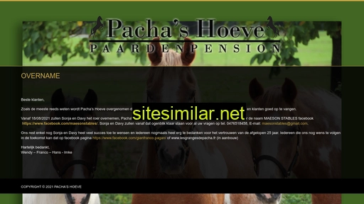 pachashoeve.be alternative sites