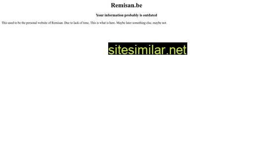 remisan.be alternative sites
