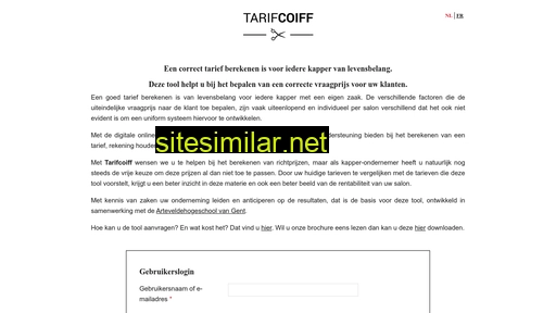 tarifcoiff.be alternative sites