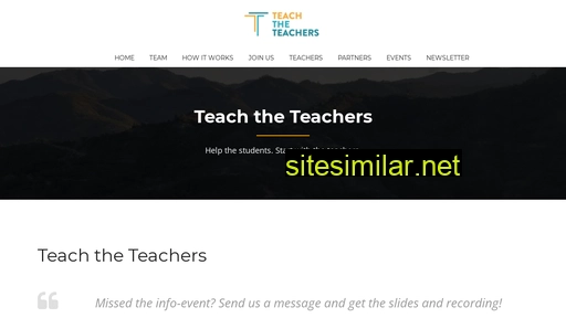 teachtheteachers.be alternative sites