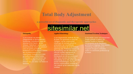 totalbodyadjustment.be alternative sites