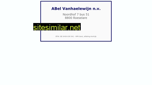vanhaelewijn.be alternative sites