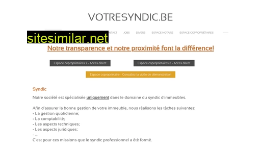 votresyndic.be alternative sites