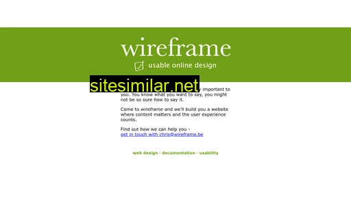 wireframe.be alternative sites