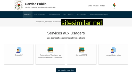 servicepublic.gov.bf alternative sites