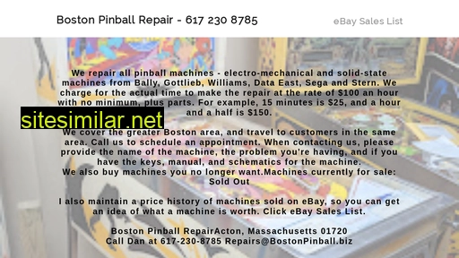bostonpinball.biz alternative sites