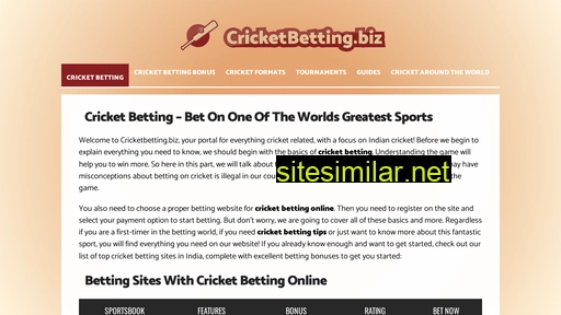 cricketbetting.biz alternative sites