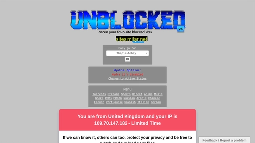 Unblockedproxy similar sites