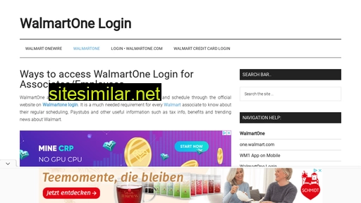 Walmartonelogin similar sites