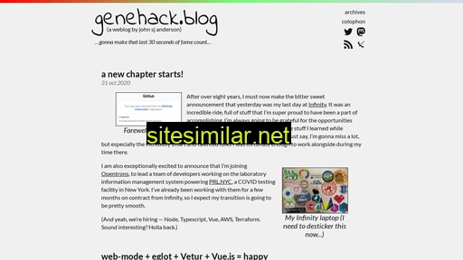 genehack.blog alternative sites