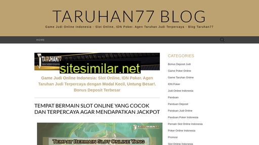 taruhan77.blog alternative sites