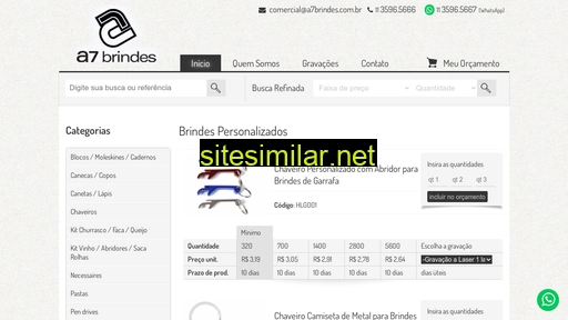 a7brindes.com.br alternative sites