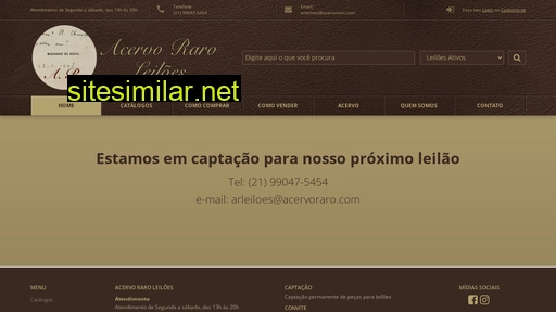 acervoraroleiloes.com.br alternative sites