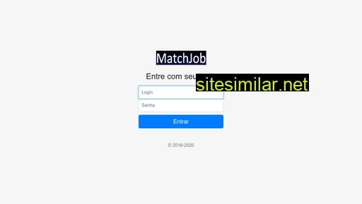 admin.matchjob.com.br alternative sites