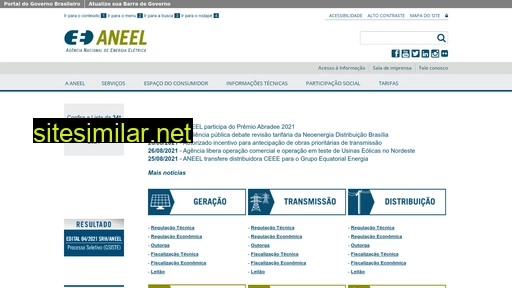 aneel.gov.br alternative sites