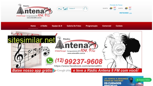 antena8fm.com.br alternative sites