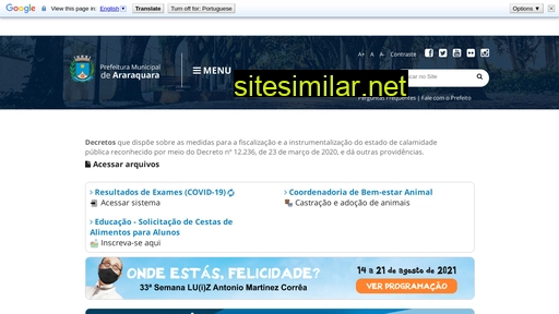 araraquara.sp.gov.br alternative sites