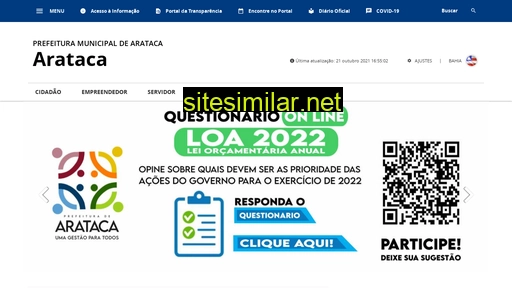 arataca.ba.gov.br alternative sites