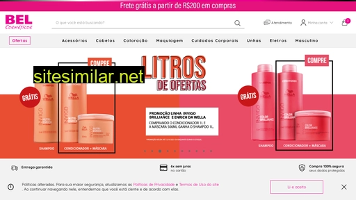 belcosmeticos.com.br alternative sites