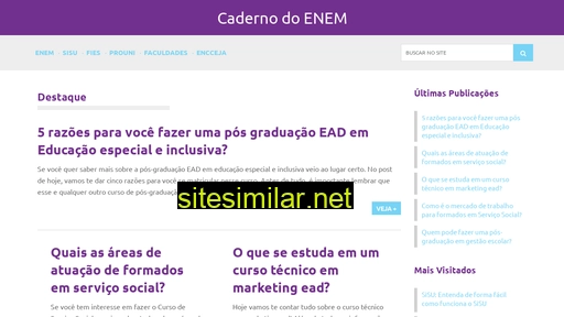 cadernodoenem.com.br alternative sites