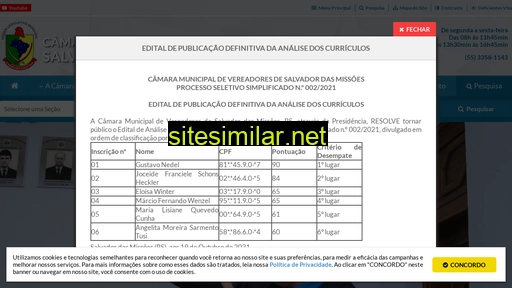 camarasalvadordasmissoes.rs.gov.br alternative sites