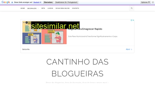 cantinhodasblogueiras.com.br alternative sites