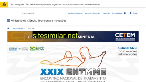 cetem.gov.br alternative sites