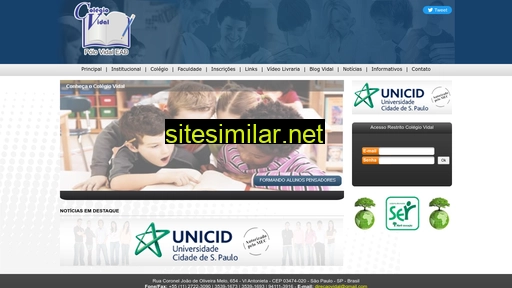 colegiovidal.com.br alternative sites