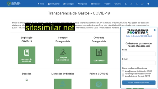 comprasemergenciais-covid19.ro.gov.br alternative sites