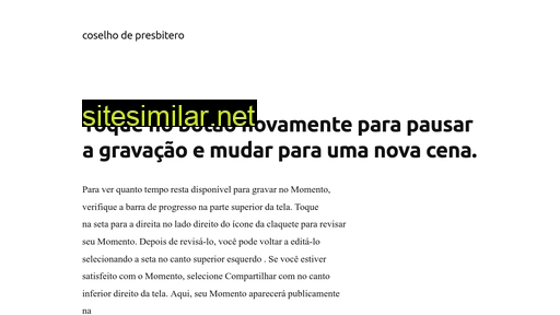 conselhodepresbitero.com.br alternative sites