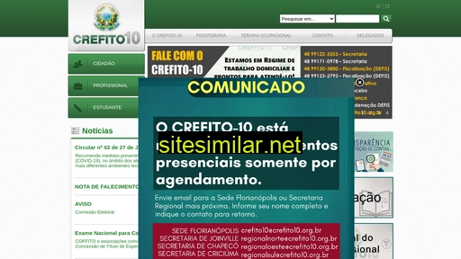 crefito10.org.br alternative sites