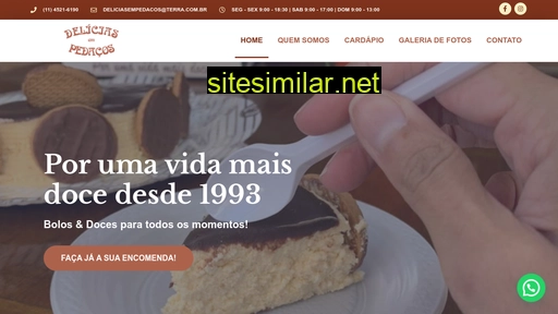 deliciasempedacos.com.br alternative sites