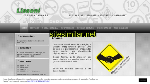 despachantelissoni.com.br alternative sites