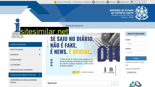 dio.es.gov.br alternative sites