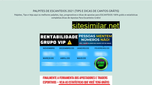 escanteios.com.br alternative sites