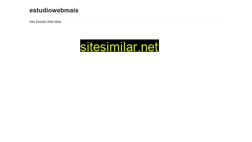 estudiowebmais.com.br alternative sites