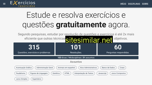 exerciciosresolvidos.com.br alternative sites