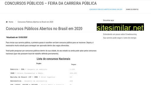 feiradacarreirapublica.com.br alternative sites