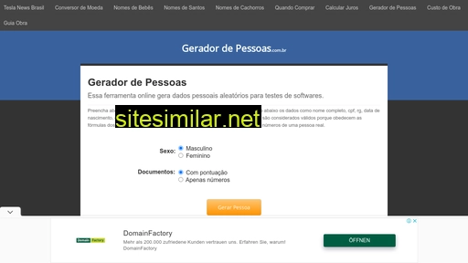 geradordepessoas.com.br alternative sites