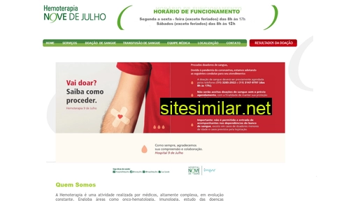 hemoterapia9dejulho.com.br alternative sites