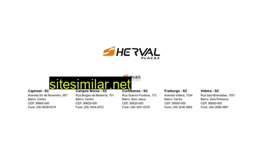 hervalplacas.com.br alternative sites