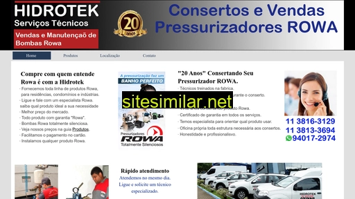hidrotek.com.br alternative sites