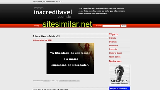 inacreditavel.com.br alternative sites