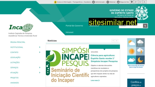 incaper.es.gov.br alternative sites