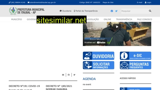 itaubal.ap.gov.br alternative sites