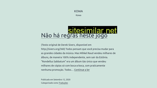 kowa.com.br alternative sites