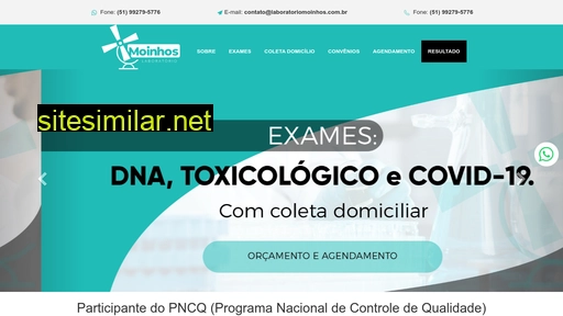 laboratoriomoinhos.com.br alternative sites