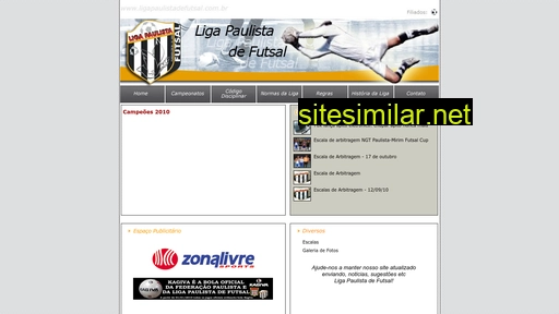 ligapaulistadefutsal.com.br alternative sites